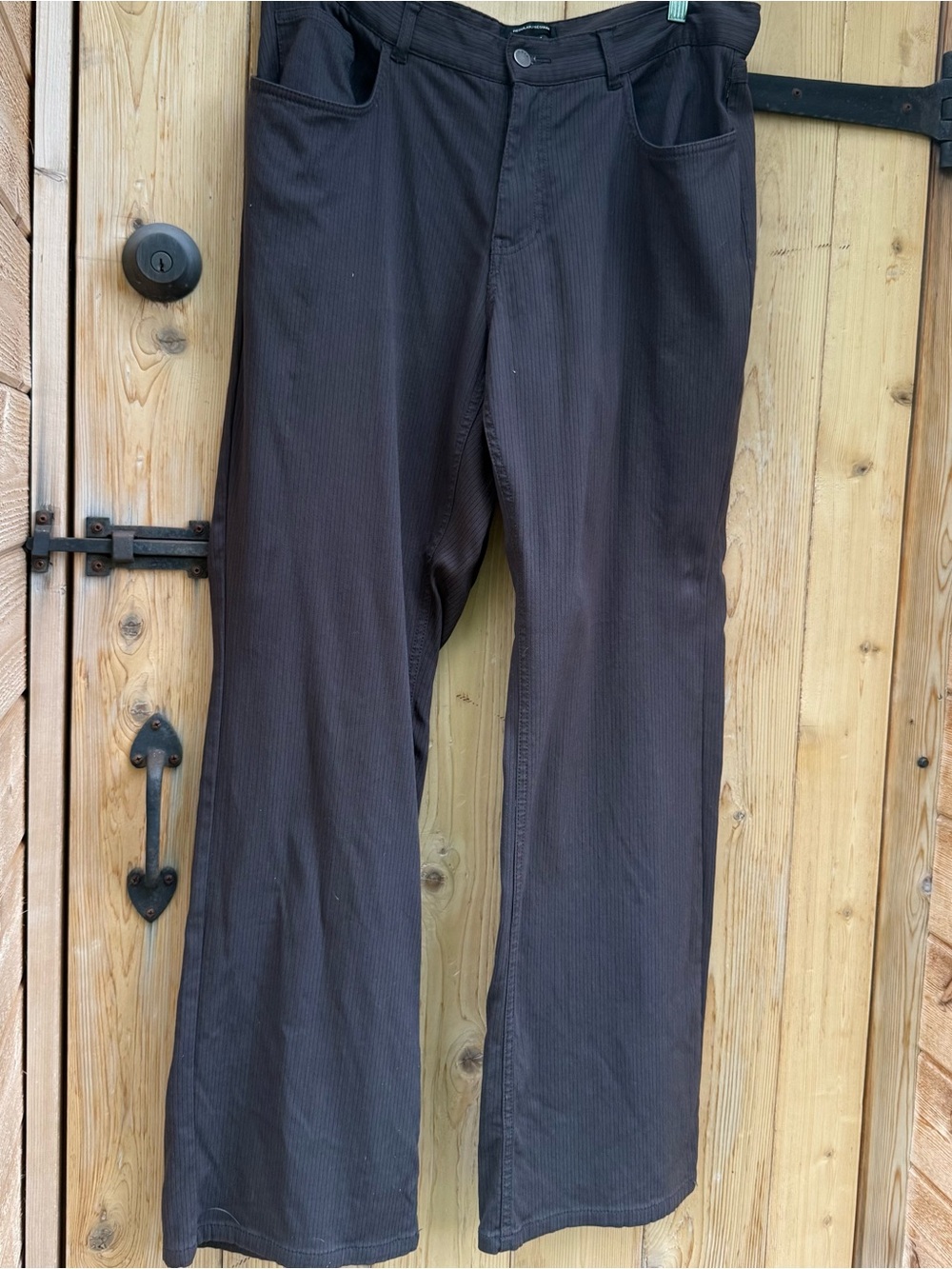 Mexx Women's Grey Fine Wale Corduroy 5-Pocket Straight Leg Pants Size 36